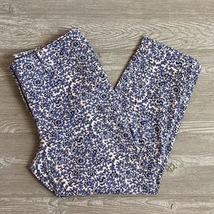 LOFT Julie The Riviera Cropped Pant Blue - 6